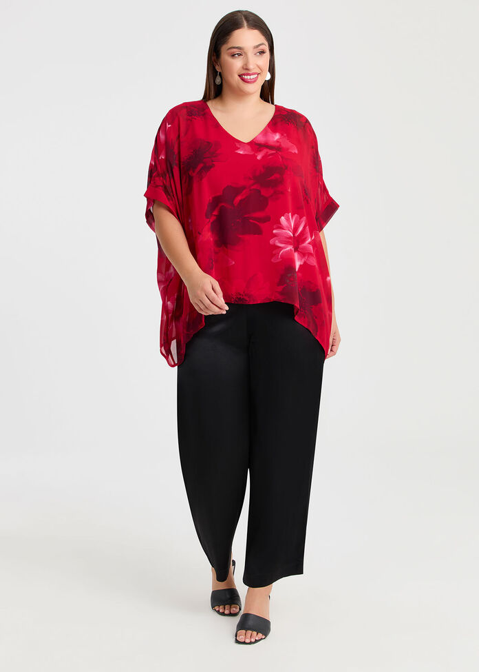 Shop Plus Size Ruby Floral Chiffon Event Top, Multi Taking Shape AU