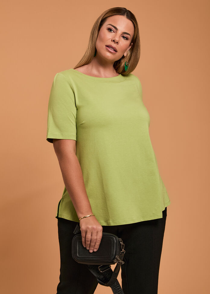 Pima Cotton Essential Top, , hi-res