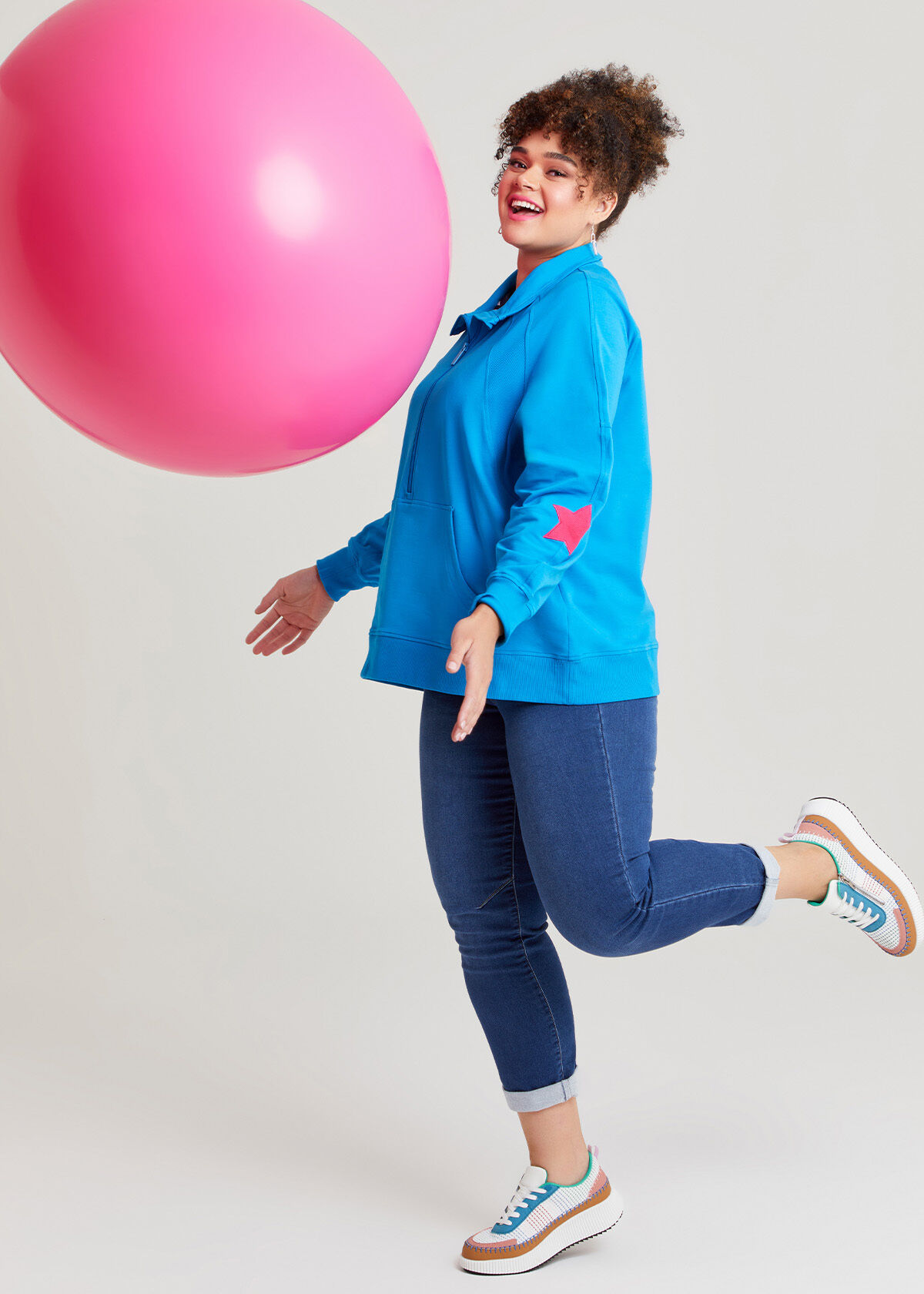 Plus size zip sweatshirt hot sale
