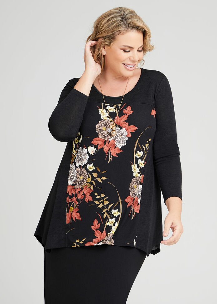 Bouquet Floral Top, , hi-res