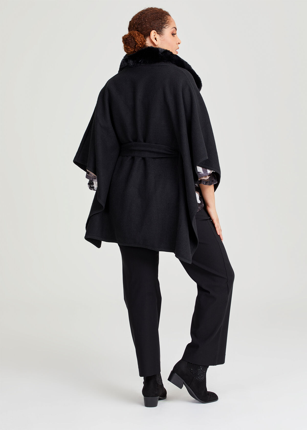 Fur Trim Cape