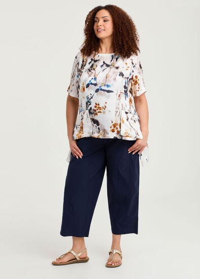 Plus Size Bamboo Trapeze Quinn Crop Pant