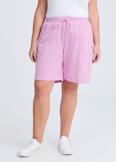 Plus Size Pull On Sweat Short