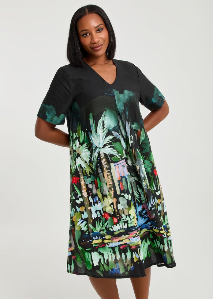 Linen Blend Isla Maxi Dress, , hi-res