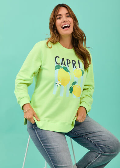 Plus Size Cotton Blend Capri Sweater
