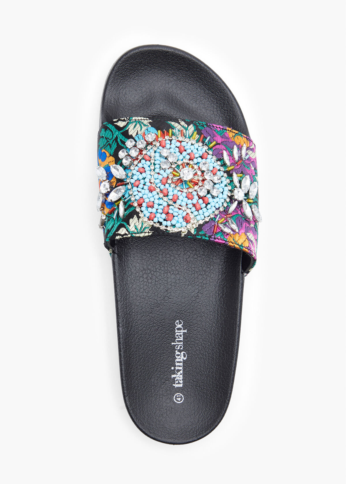 Shop Embroidered Beaded Slide Comfortable Shoes Taking Shape AU