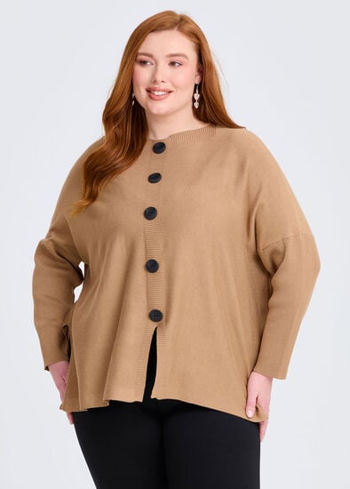 Plus Size Batwing Natural Jumper