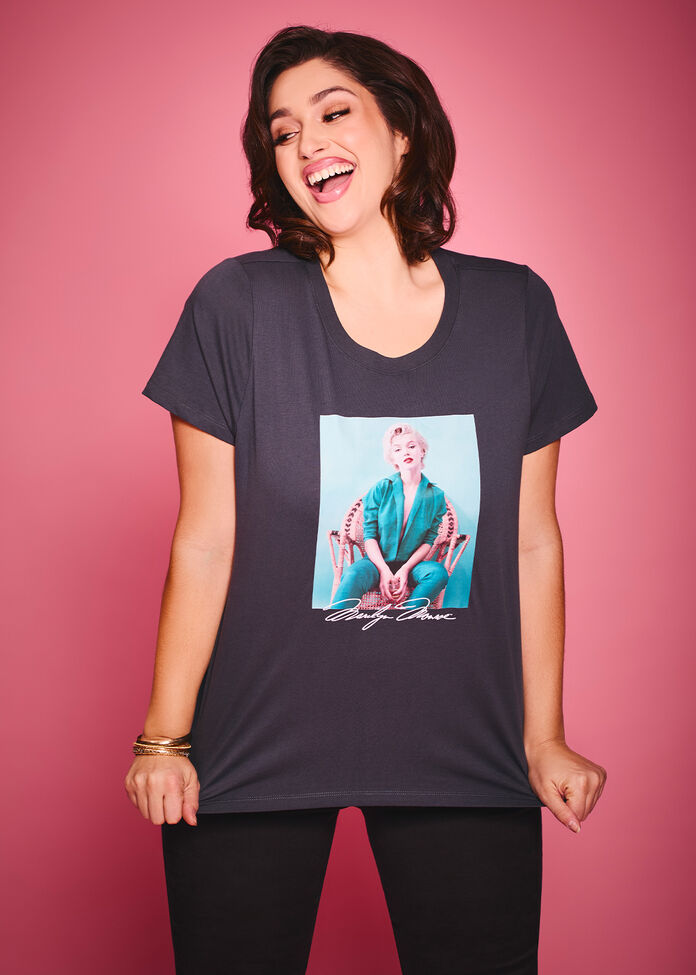 Cotton Marilyn Pose T-shirt, , hi-res