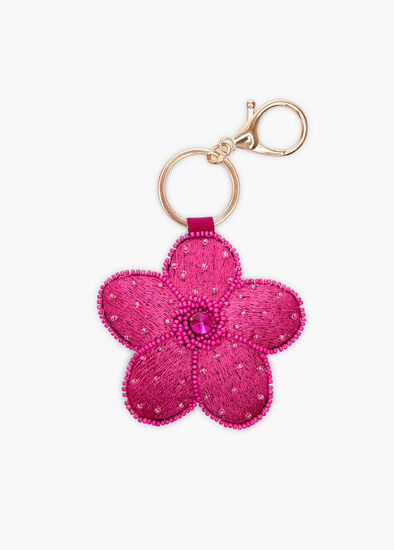 Plus Size Embroidered Flower Bag Charm