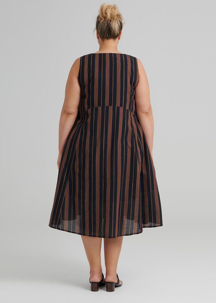 Ola Lurex Stripe Dress, , hi-res