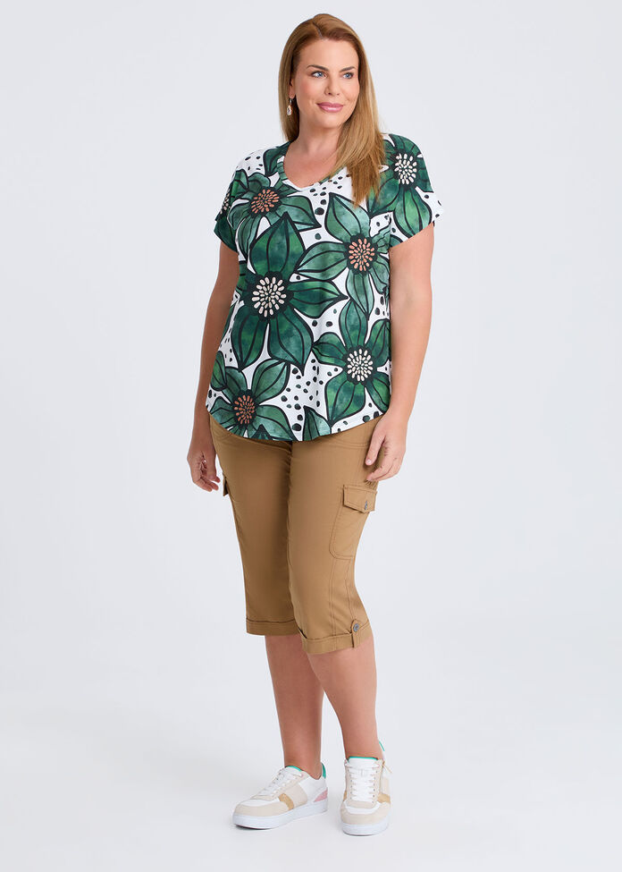 Castaway Rib Cargo Crop Pant, , hi-res
