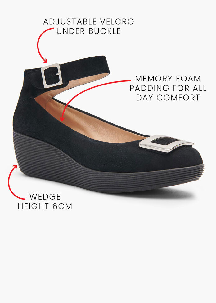 Ginger Buckle Wedge, , hi-res