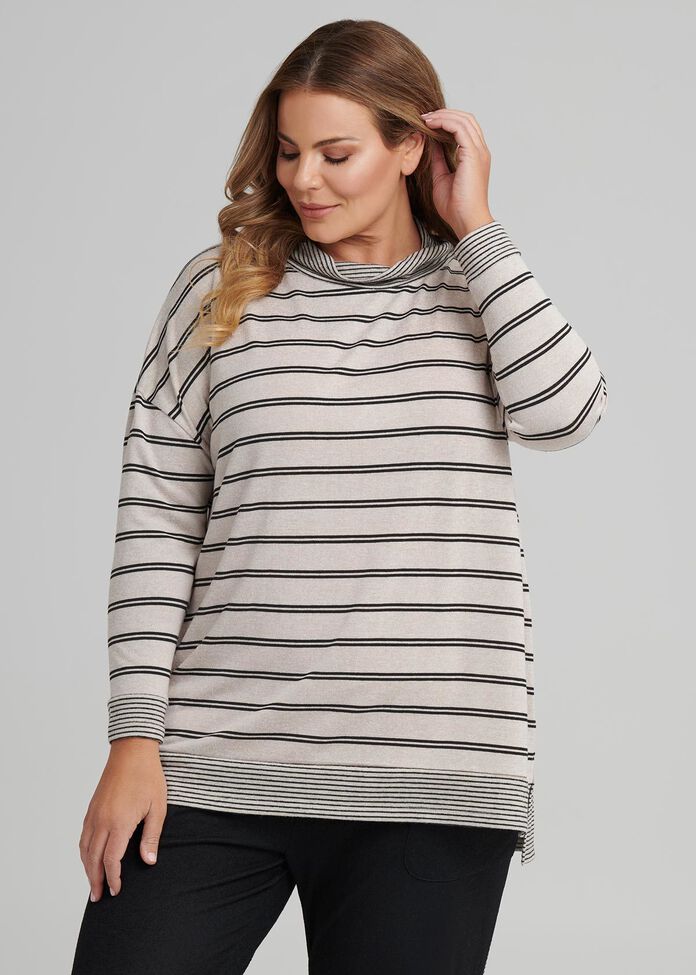 Stripe Lounge Top, , hi-res