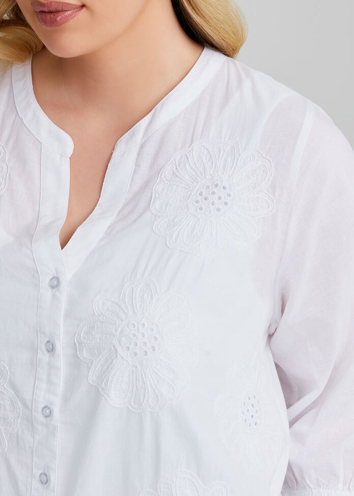 Easygoing Chic Floral Embroidery Top - 2 Colors main image 1