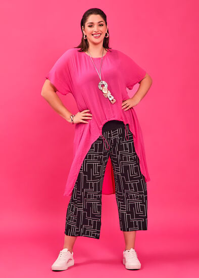Plus Size Natural Arina Crop Pant