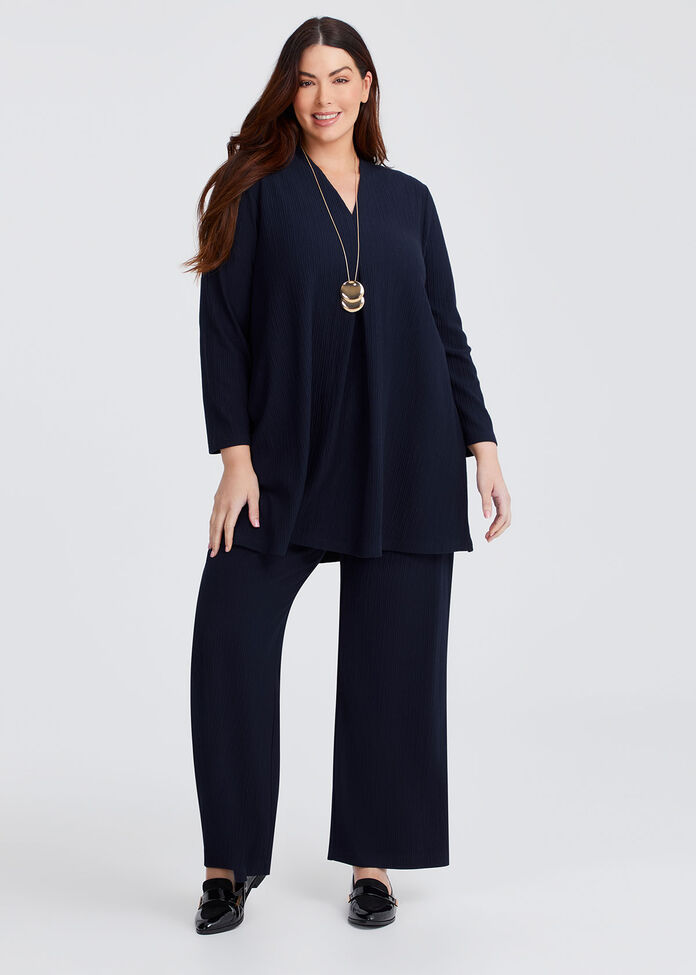 Rib Knit Longline Tunic, , hi-res