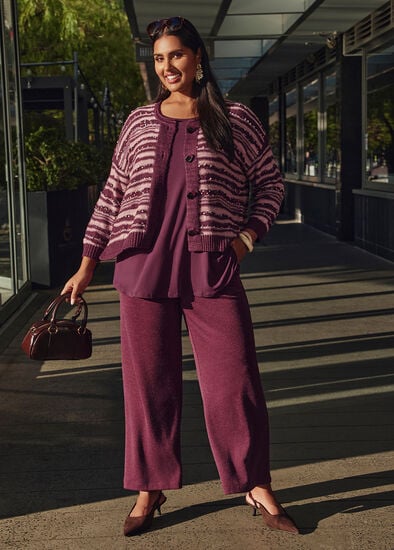 Plus Size Lola Melange Knit Pant