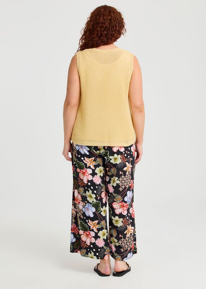 V-neck Knit Tank, , hi-res