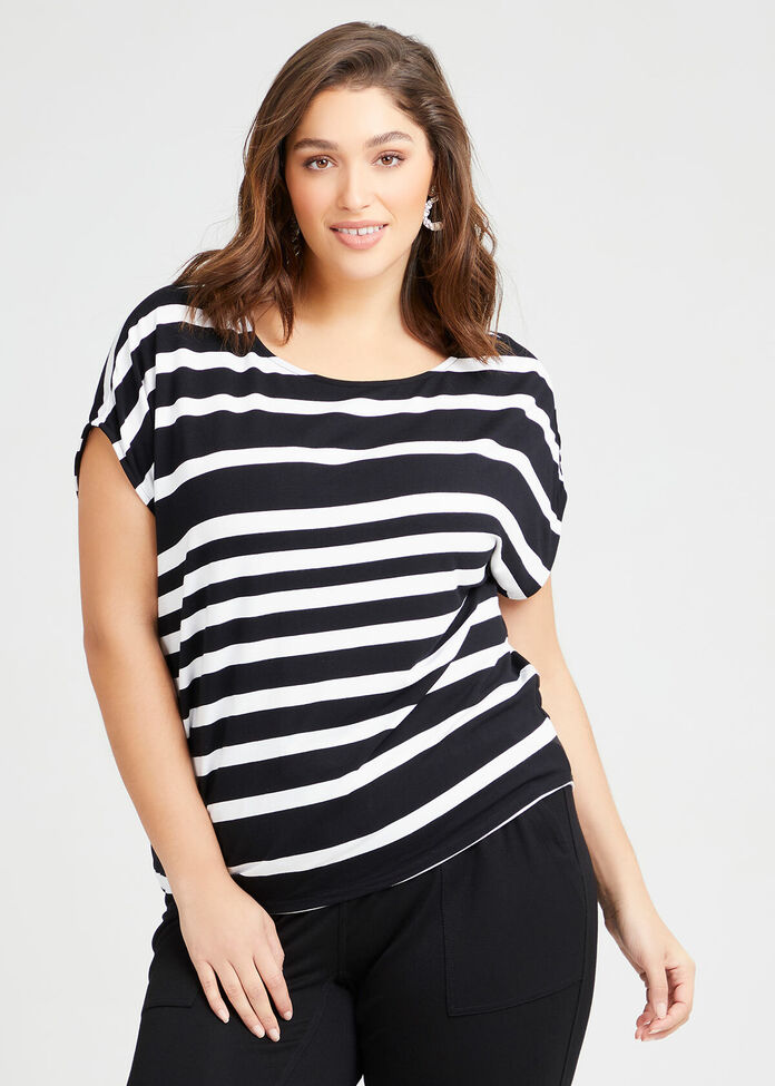 Shop Plus Size Bamboo Stripe Top in Stripes | Sizes 12-30 | Taking Shape AU