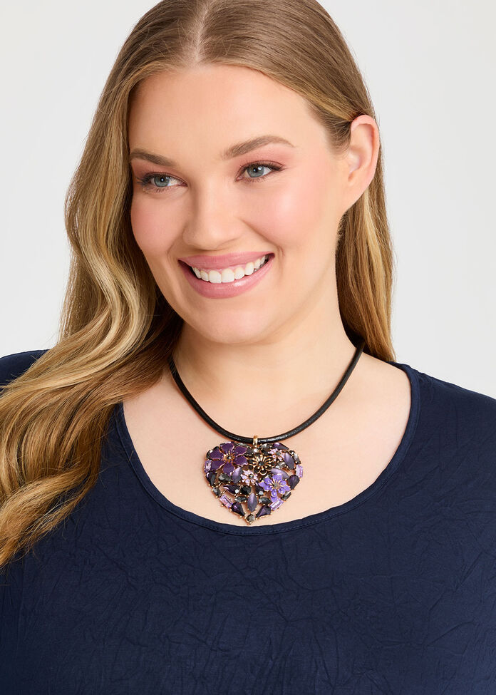 Jewel Heart Necklace, , hi-res