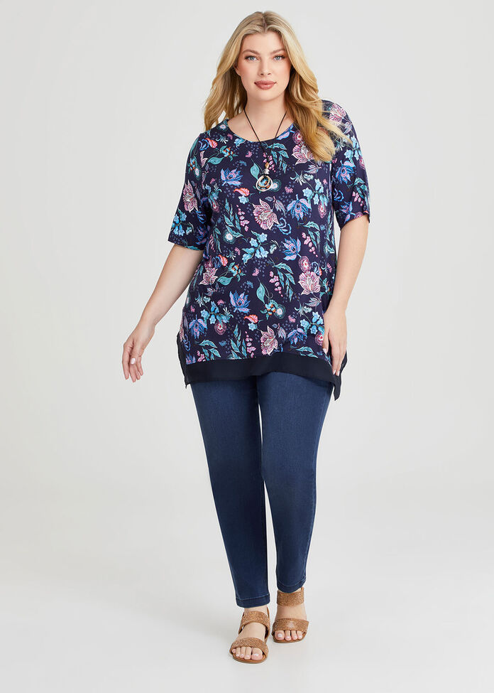 Bamboo Batik Chiffon Top, , hi-res