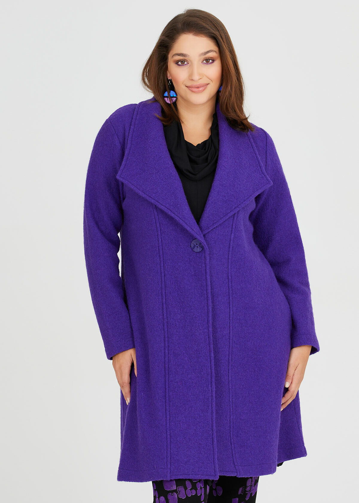 Boiled wool coats plus size online