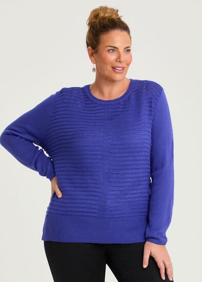 Plus Size Rib Detail Jumper