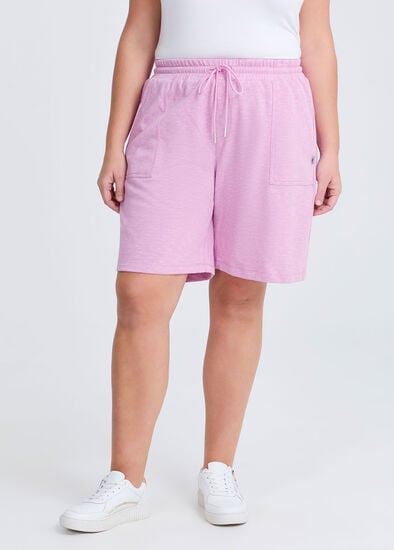 Plus Size Pull On Sweat Short