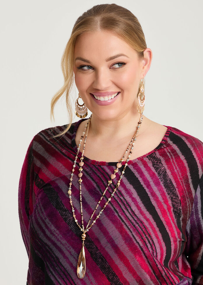 Crystal Drop Necklace, , hi-res