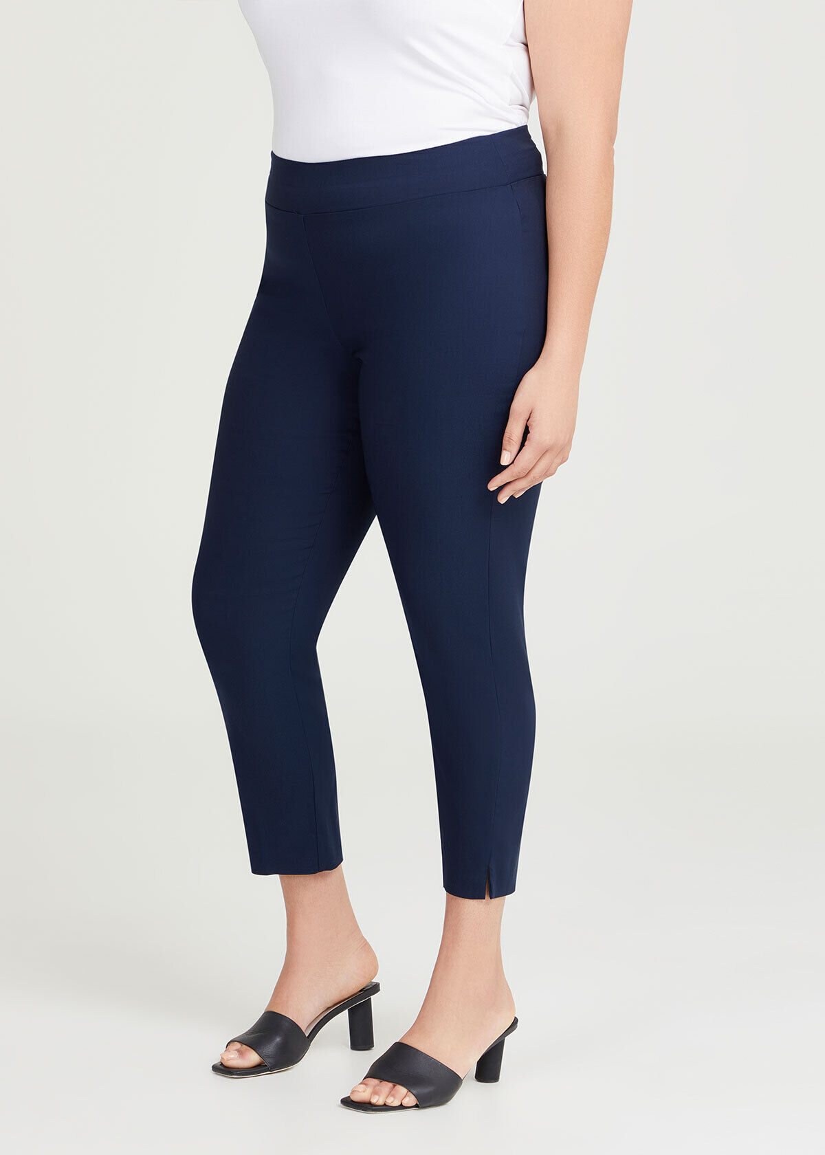 Plus size navy work hot sale pants