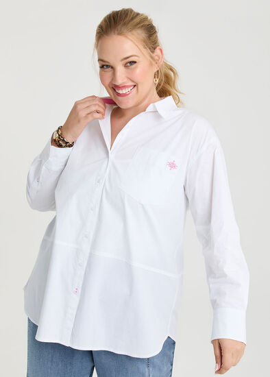 Plus Size Cotton Oversized Shirt