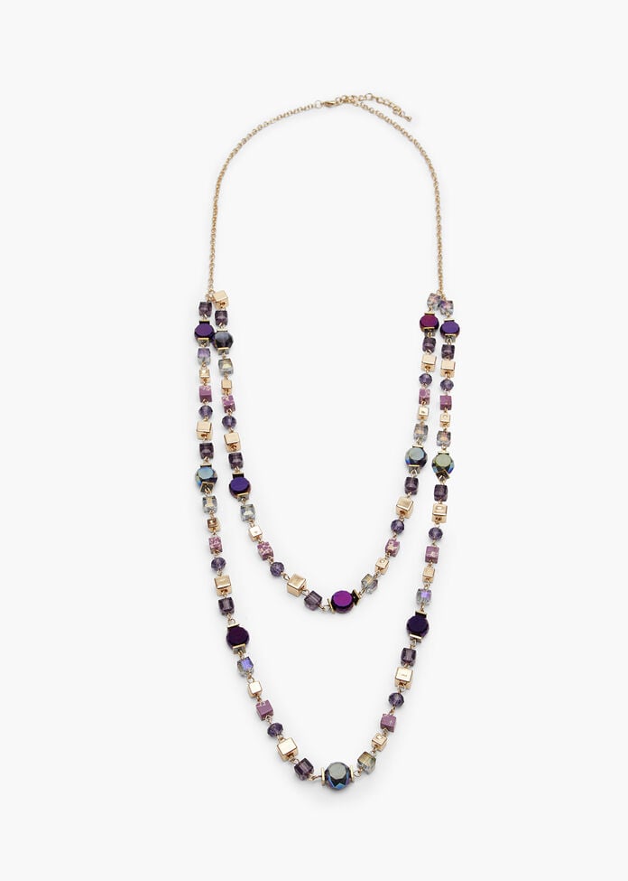 Crystal Layered Necklace, , hi-res