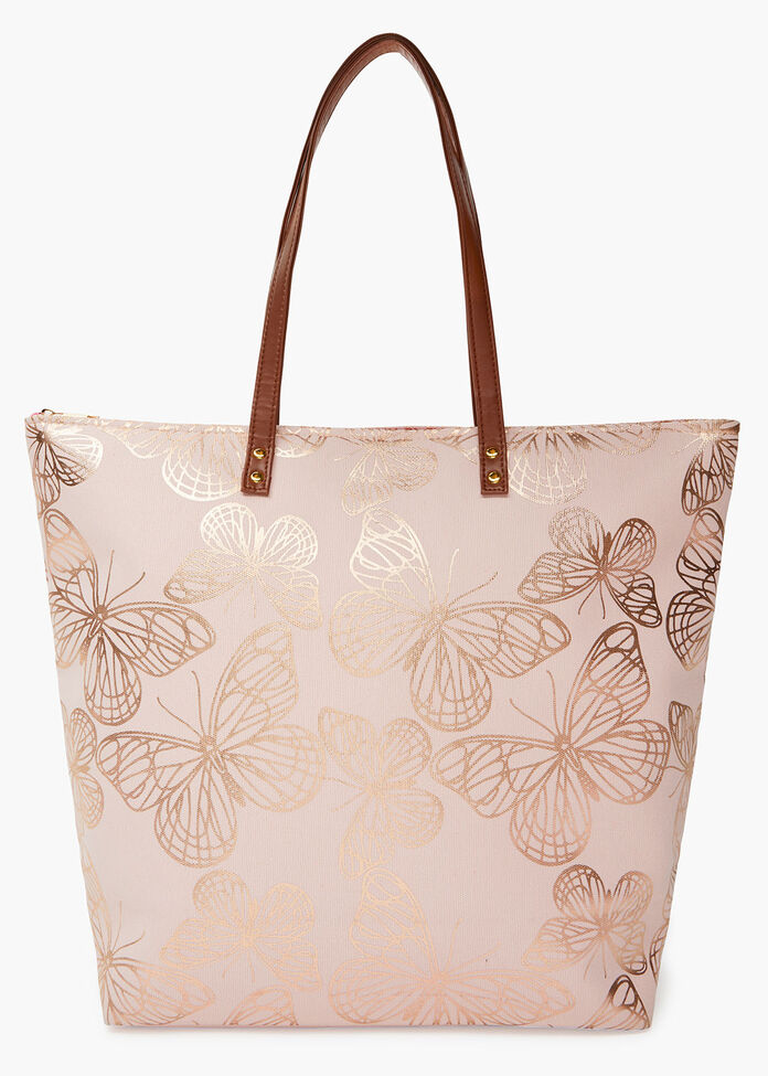 Butterfly Foil Tote Bag, , hi-res