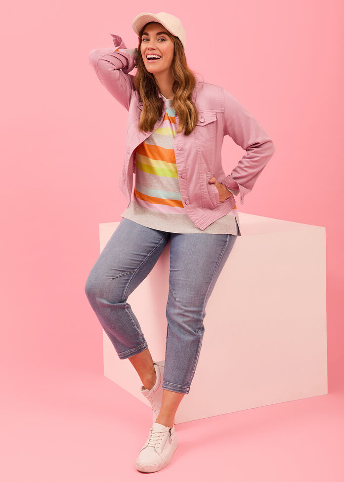 Bamboo Sorbet Stripe Jumper, , hi-res