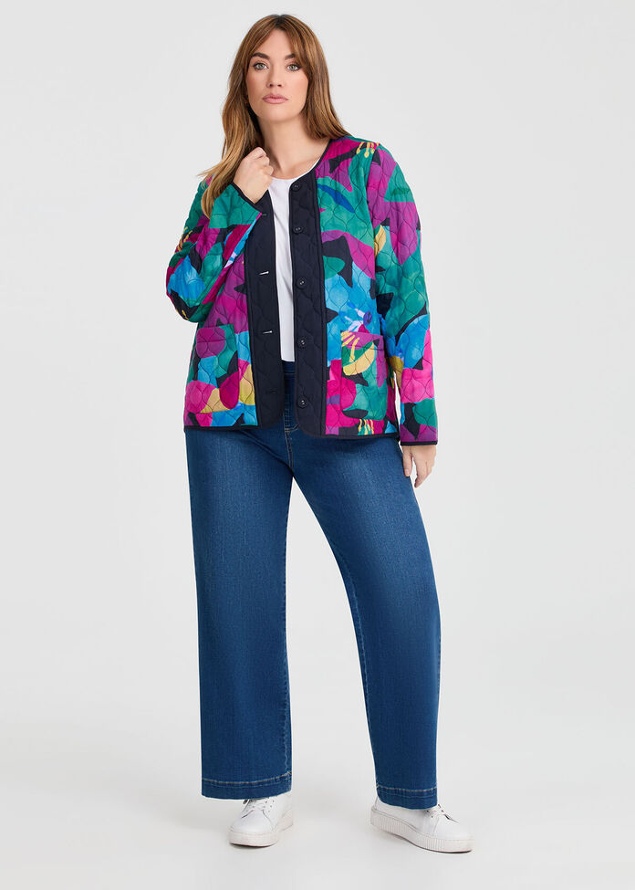 Shop Plus Size Natural Floral Reversible Jacket, Multi | Taking Shape AU