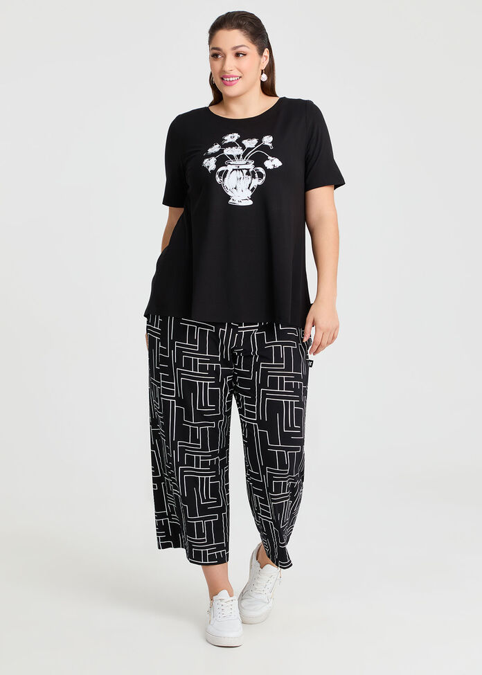 Natural Floral Hana Top, , hi-res