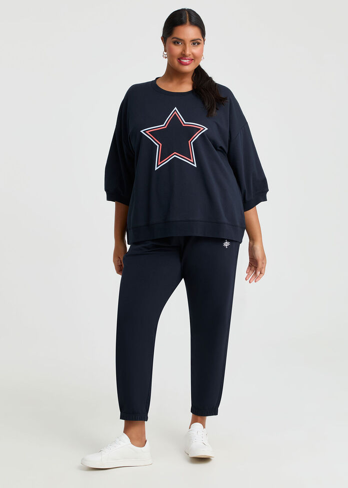 Cotton Logo Relaxed Trackpant, , hi-res