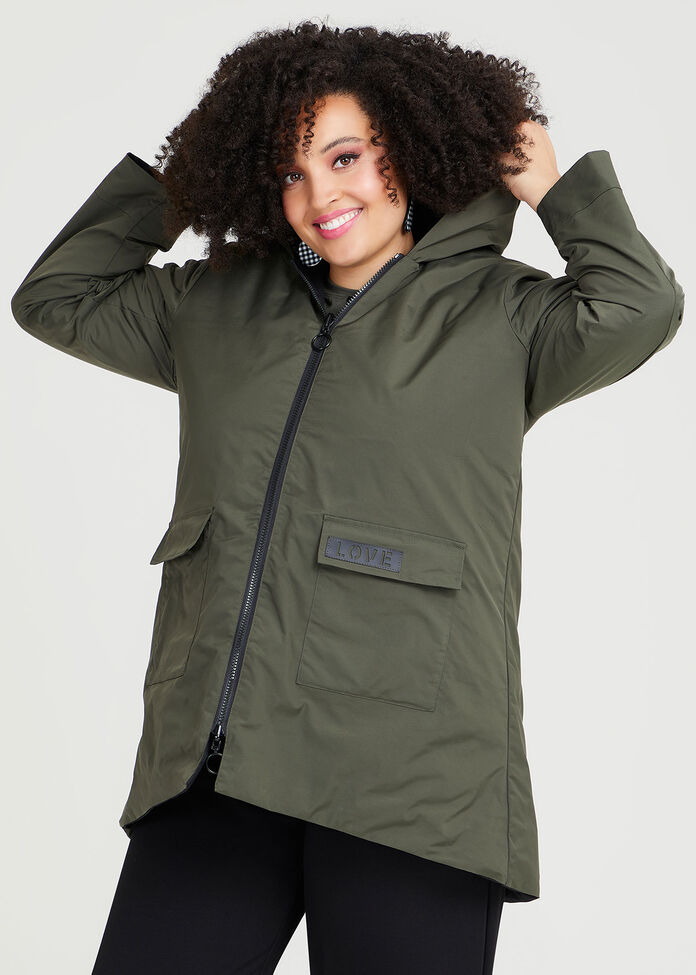 Inside Out Reversible Jacket - Olive/combo