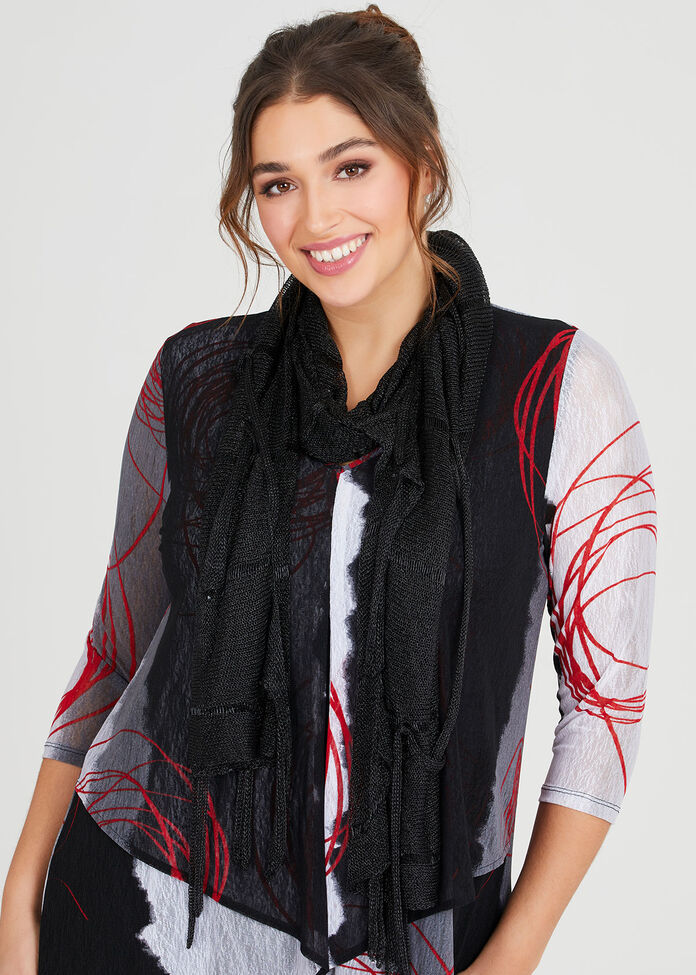 Shimmer Tassel Scarf, , hi-res