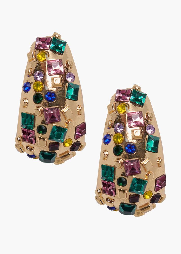 Jewel Pop Hoop Earrings, , hi-res