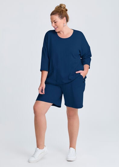 Plus Size Pull On Sweat Short