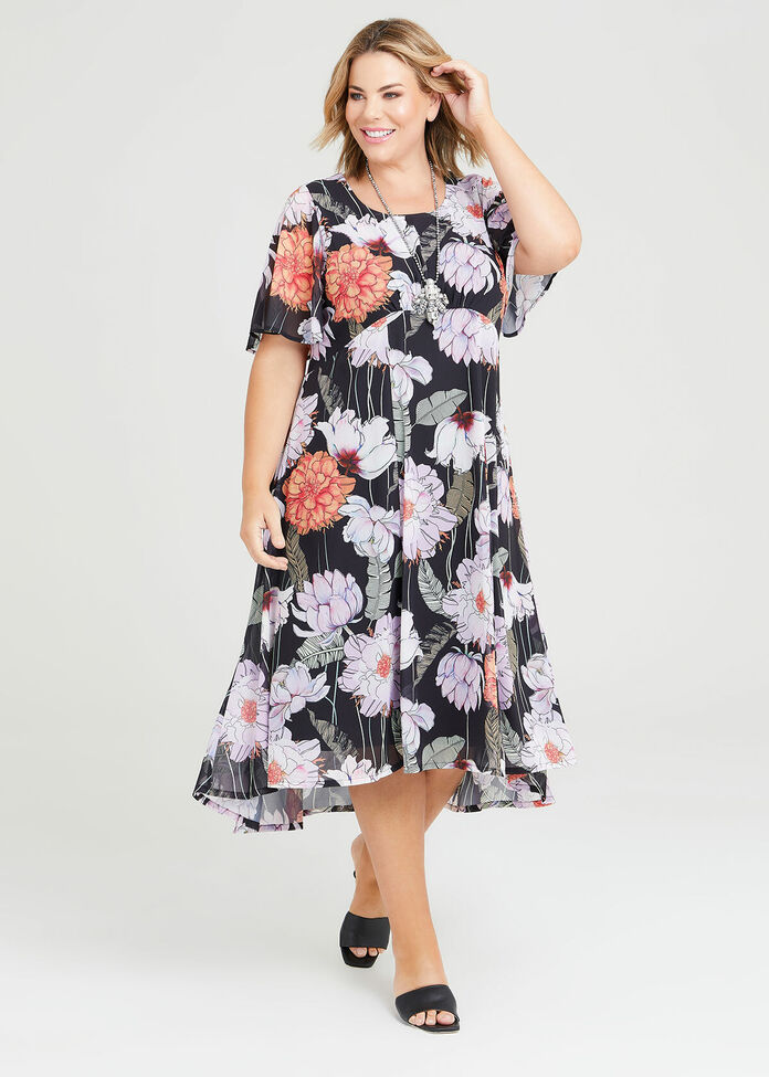 Shop Embroidered Peony Maxi Dress in Multi, Sizes 12-30 | Taking Shape AU