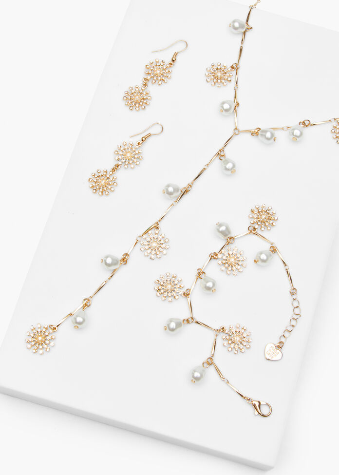 Christmas Snowflake Earrings, , hi-res