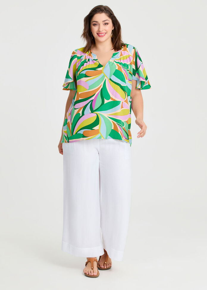 Flutter Sleeve Top, , hi-res