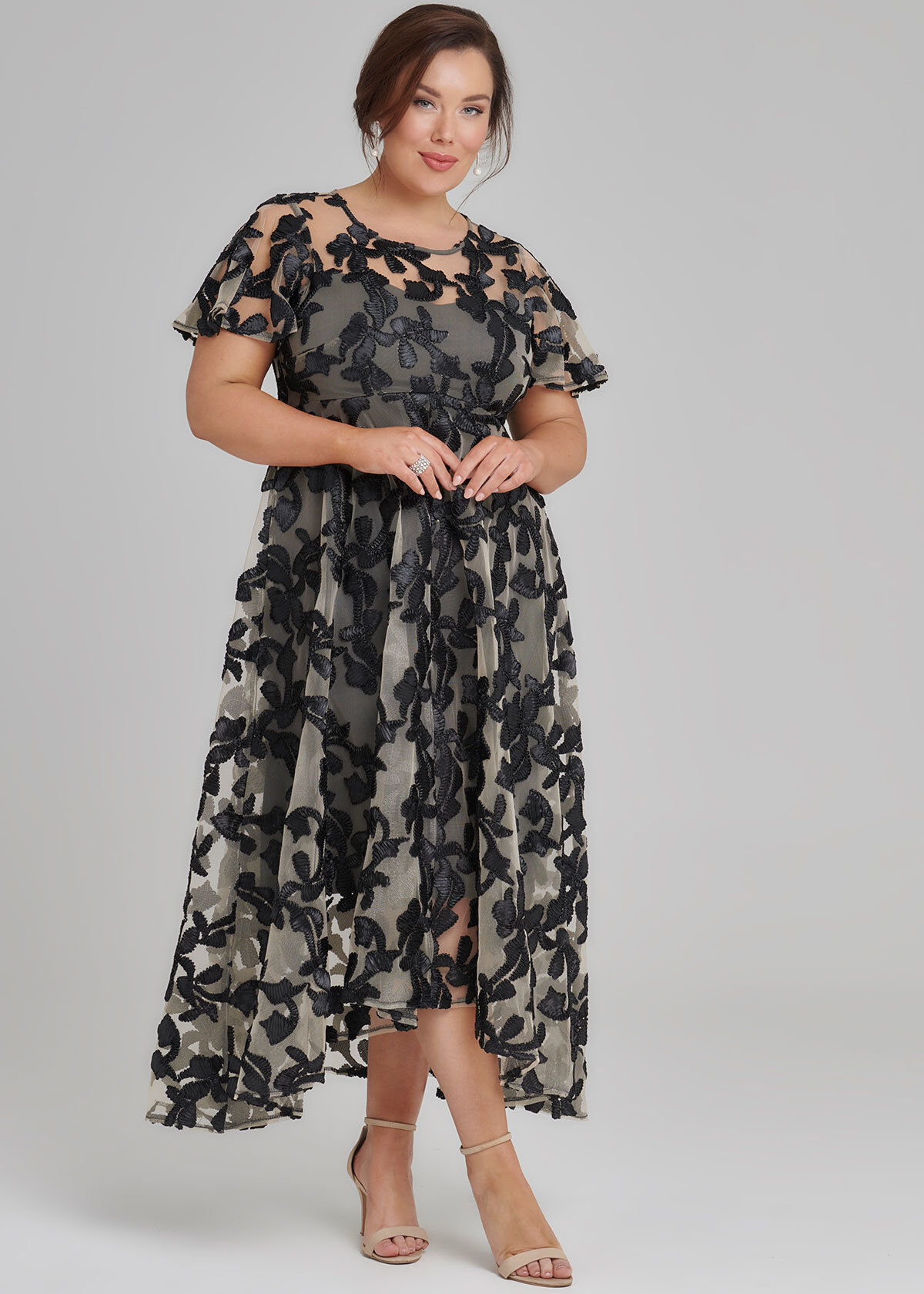 Rumba Dress in Black in sizes 12 to 24