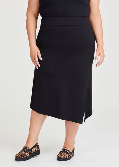 Plus Size Ponte Fundamental Aline Long Skirt