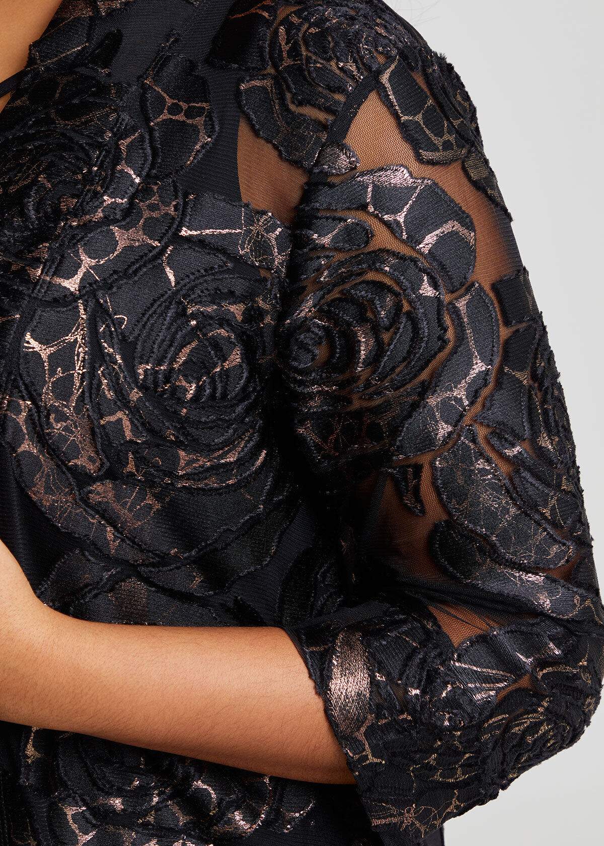 Rose gold cardigan dress discount