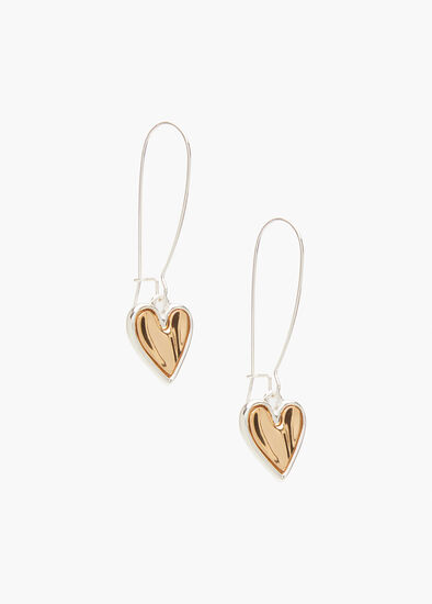Reversible Heart Short Earrings