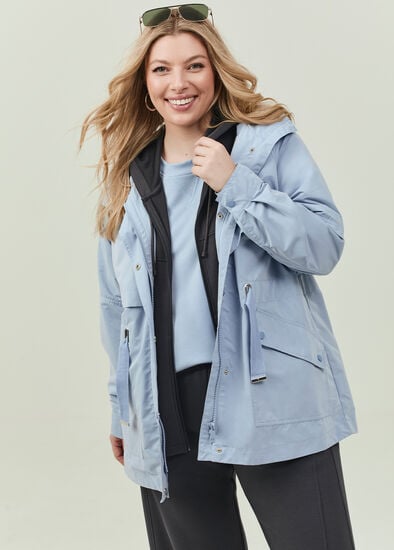 Plus Size Lightweight Travel Parka Jacket