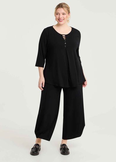 Plus Size Drape Lantern Natural Pant